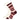 Teckel Wolmix Sokken Dames 2-pack – bordeaux / gebroken wit