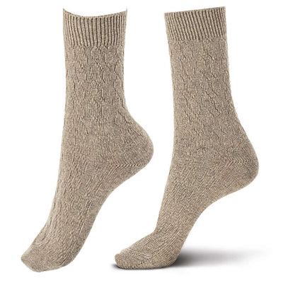 Oroblù Gwen wol en cashmere sokken met kabelpatroon